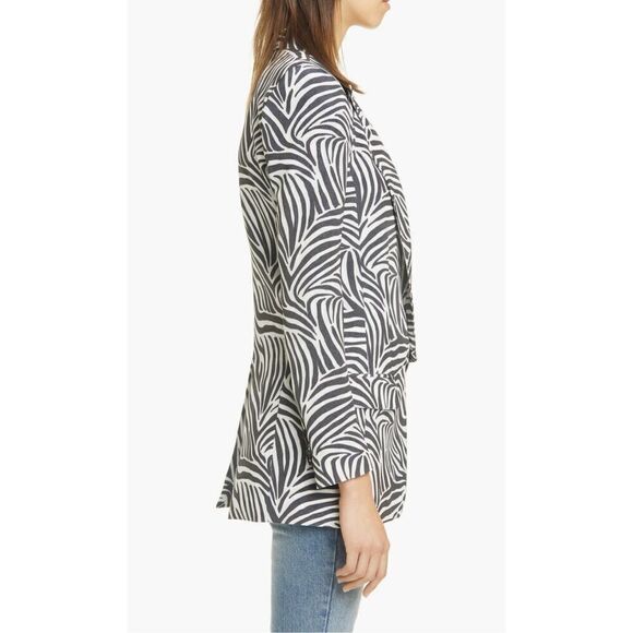Smythe Zebra Print Long Peaked Lapel Blazer size 8 New without tags - Picture 7 of 8